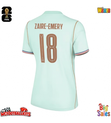 France Warren Zaire-Emery #18 Replica Away Stadium Shirt for Women World Cup 2026 Short Sleeve